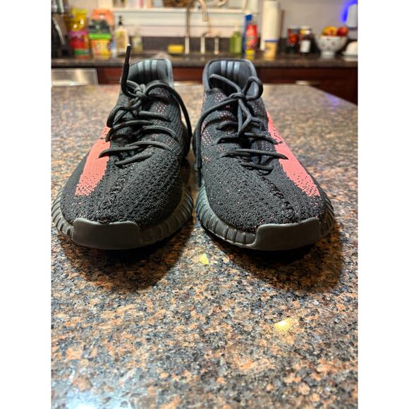 adidas Yeezy Boost 350 V2 Low Red Stripe (Very Clean!!!) Size 8 - Picture 9 of 16
